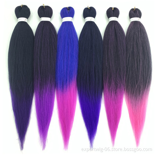 Pre Stretched Braiding Hair Extensions Wholesale Price Prestreched Synthetic Fiber Braiding Hair Jumbo Hair Braids For Women